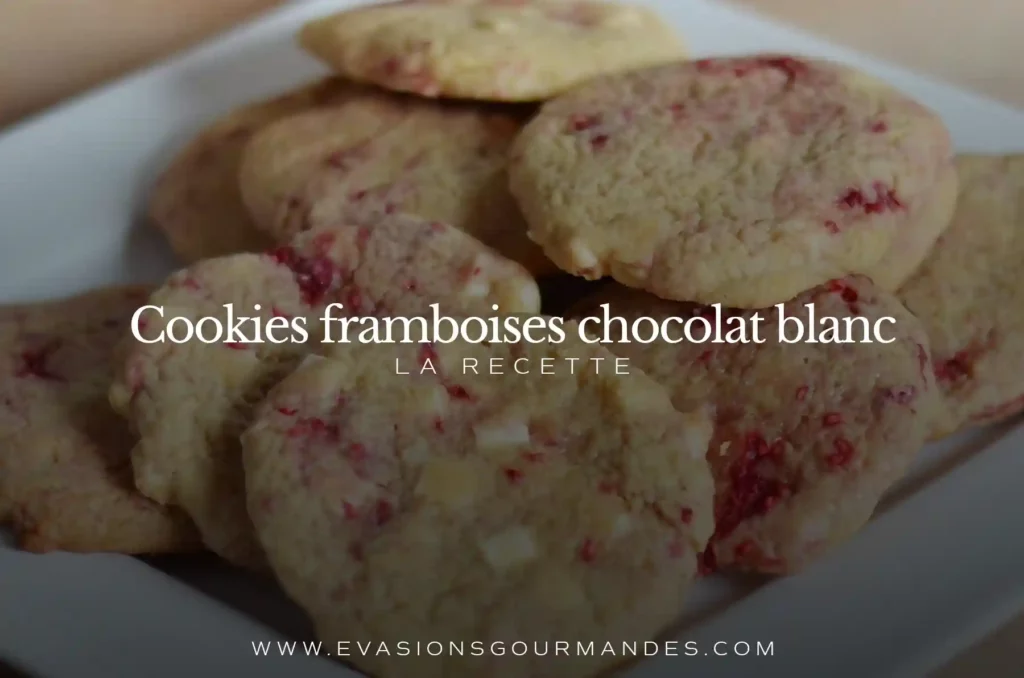 Cookies aux framboises et chocolat blanc