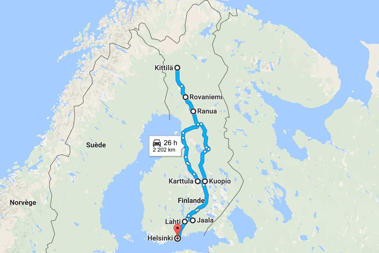 Road trip en Laponie