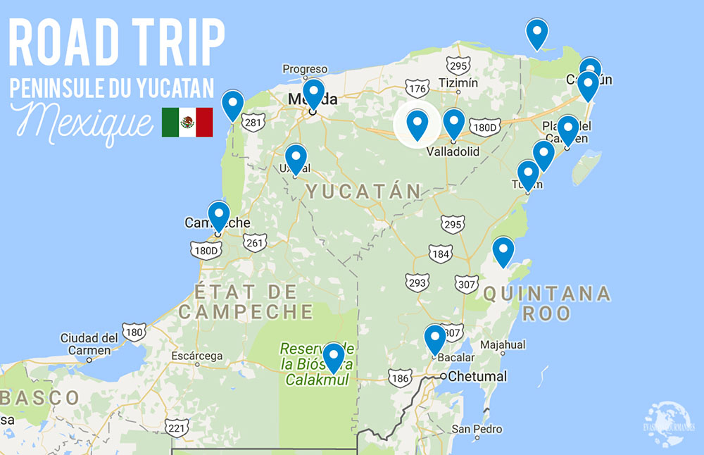 Itinéraire road trip Yucatan
