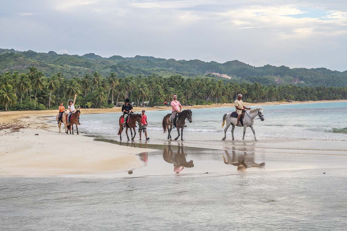 Cheval sur la plage République Domnicaine