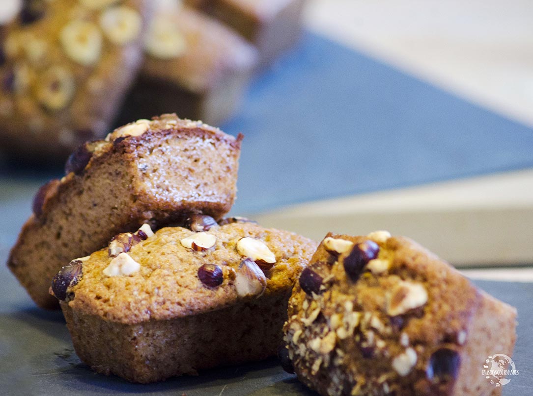 Minis cakes aux noisettes et praliné