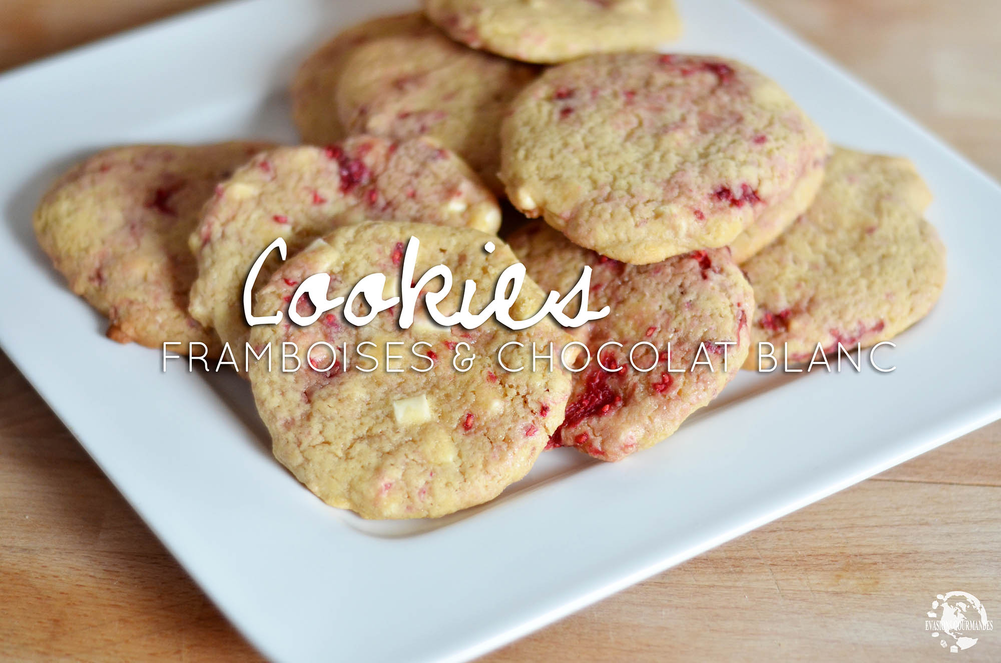 Cookies aux framboises et chocolat blanc