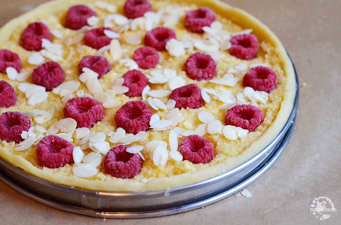 tarte amandine aux framboises