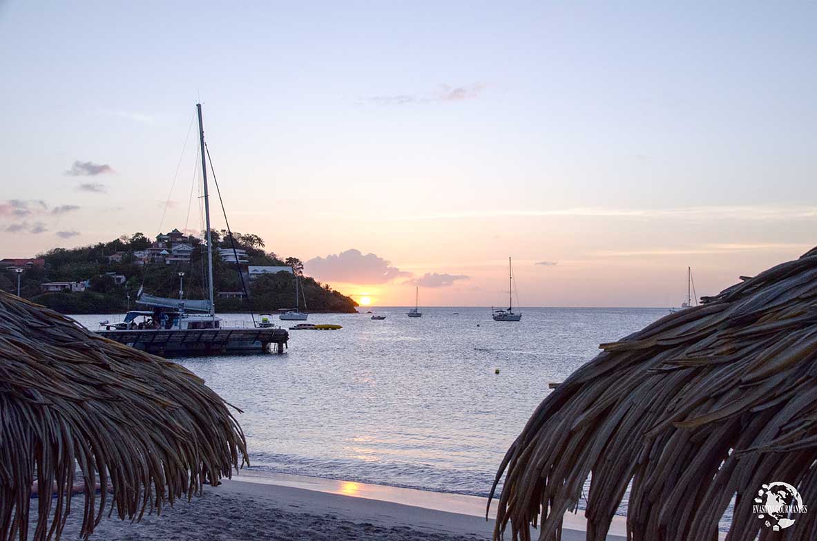 Vue du restaurant Hôtel Bambou