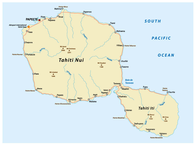 Carte Tahiti